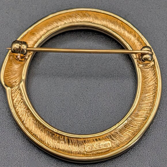 Monet Swirling Brooch in Gold Tones - Vintage - Picture 3 of 6